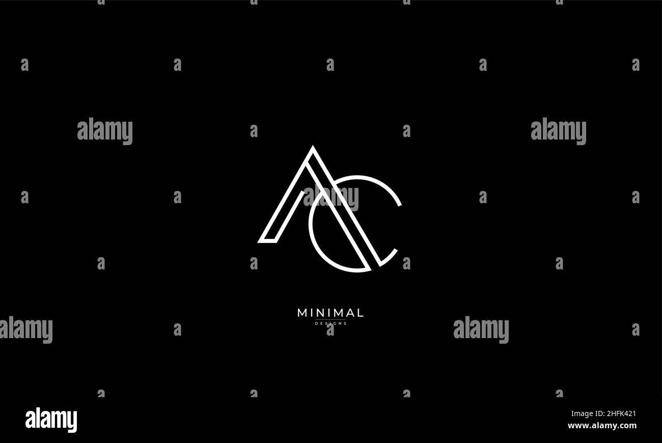 Lettre alphabétique icône logo AC Illustration de Vecteur