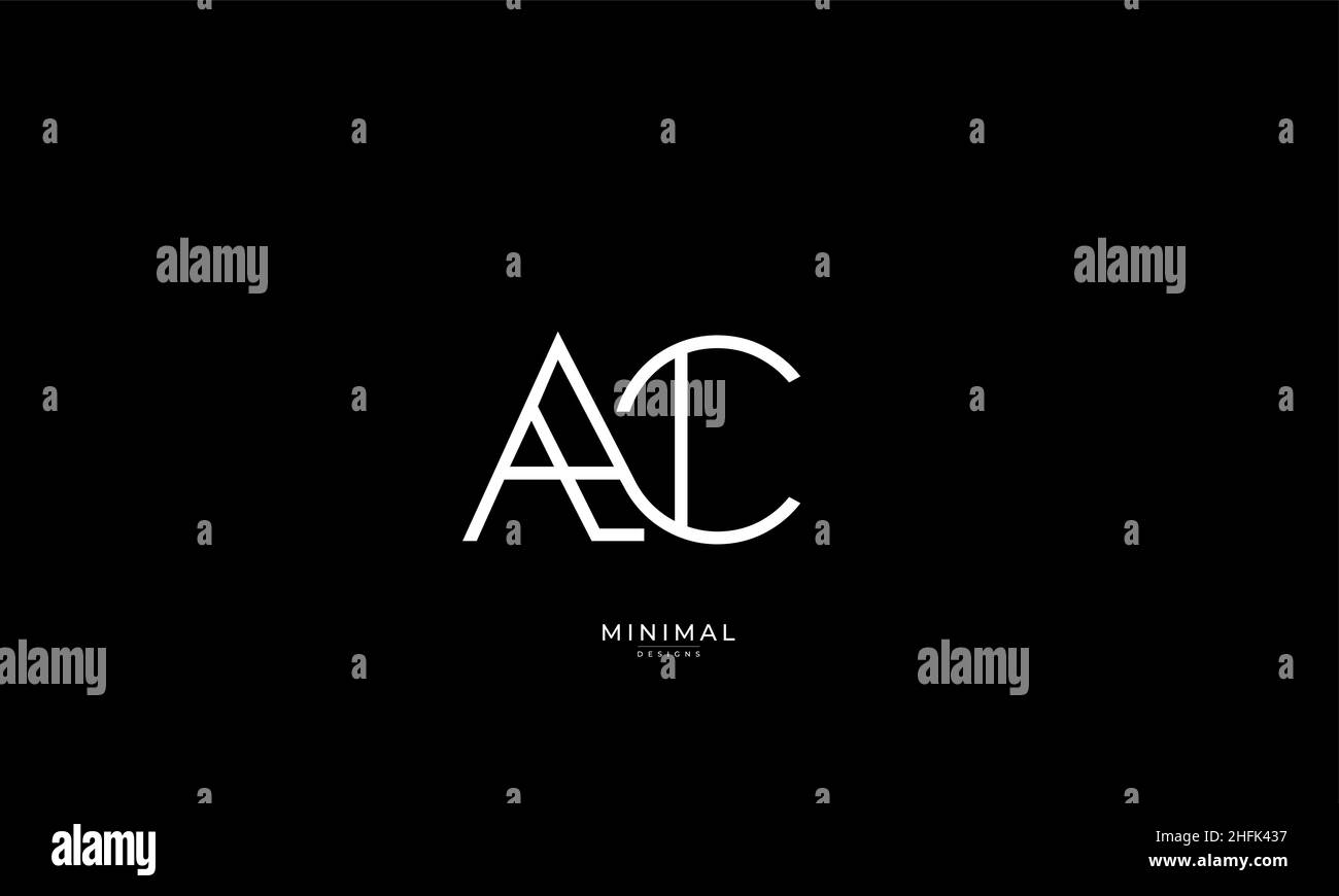 Lettre alphabétique icône logo AC Illustration de Vecteur