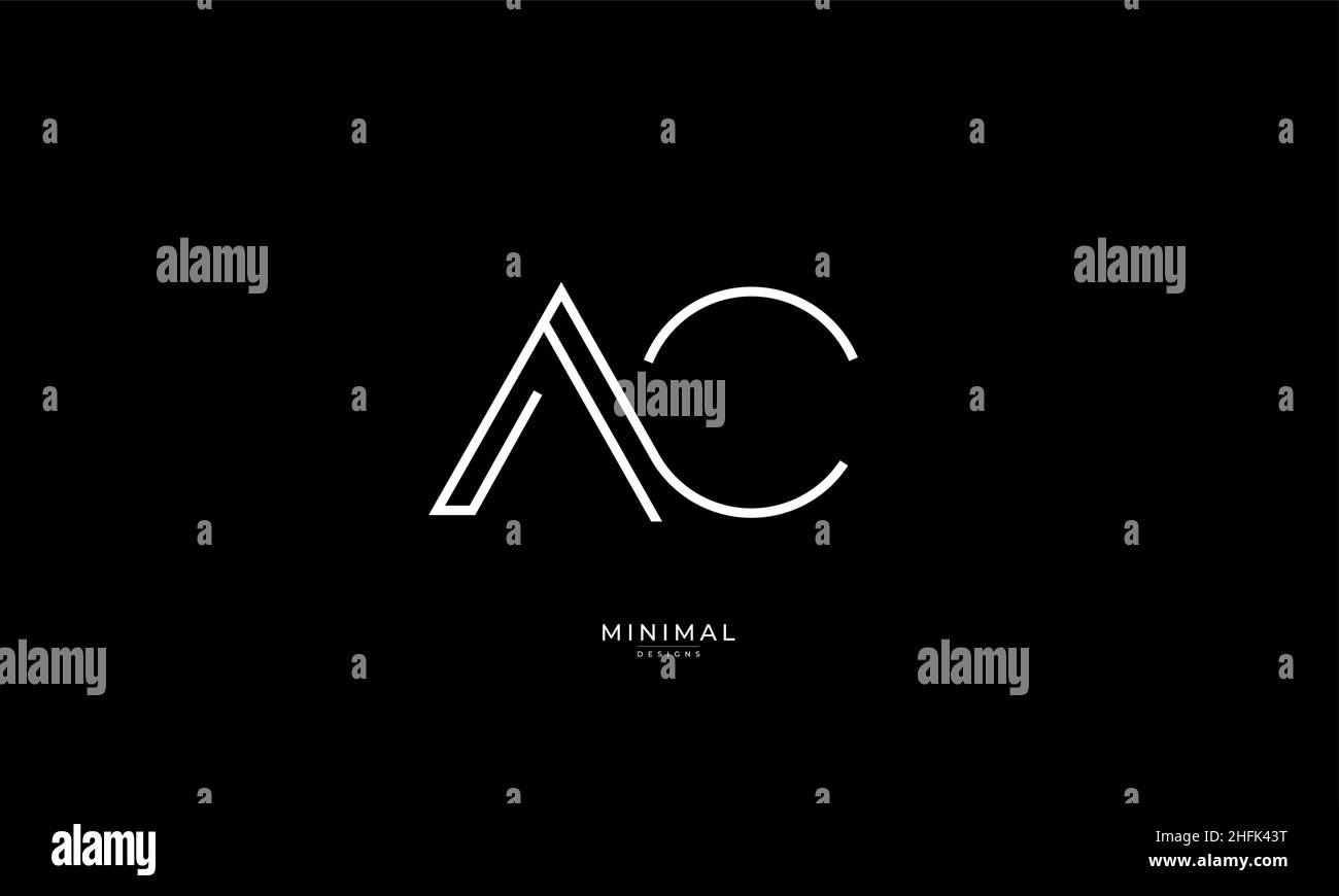 Lettre alphabétique icône logo AC Illustration de Vecteur