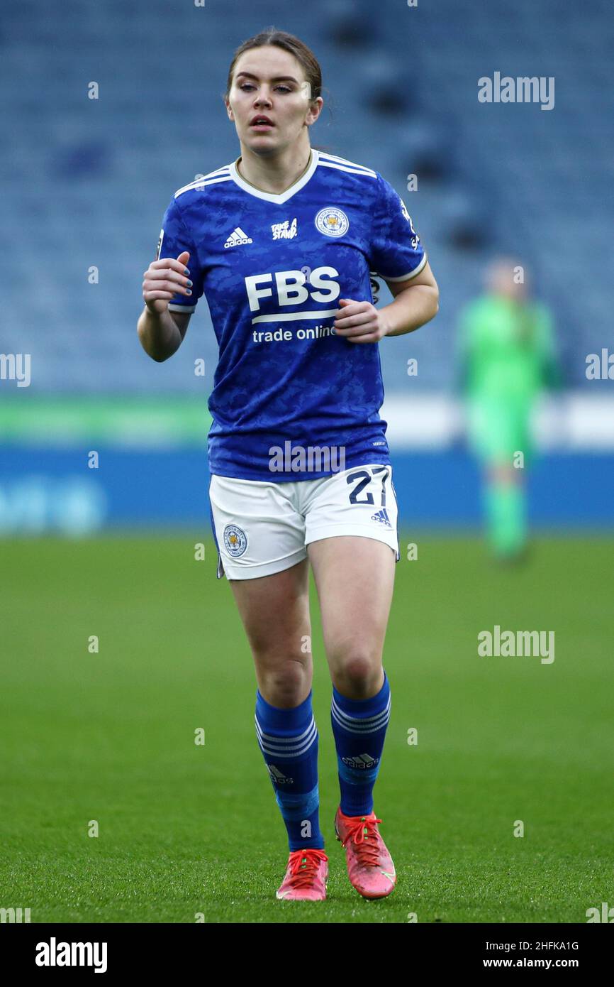 LEICESTER, ROYAUME-UNI.16th JANV. Shannon O'Brien de Leicester City photographiée lors du match Barclays FA Women's Super League entre Leicester City et Brighton et Hove Albion au King Power Stadium, Leicester, le dimanche 16th janvier 2022.(Crédit : Kieran Riley | INFORMATIONS MI) crédit : INFORMATIONS MI et sport /Actualités Alay Live Banque D'Images