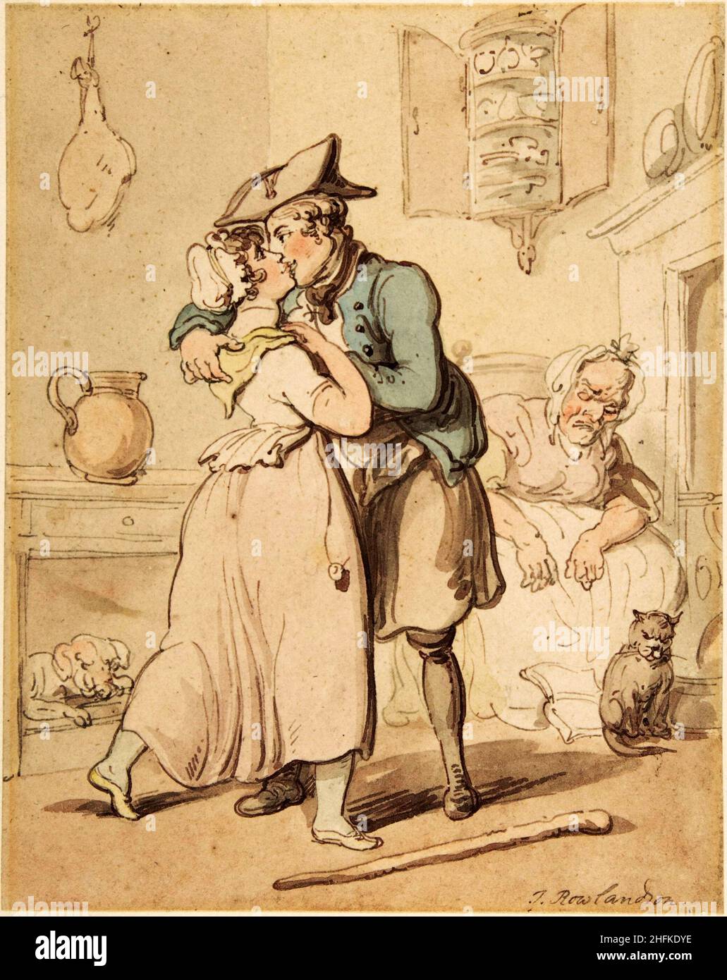 Les marins reviennent du service actif.Artiste : Thomas Rowlandson (1756-1827) artiste et caricaturiste anglais de l'ère géorgienne.Observateur social, il était un artiste prolifique et un imprimeur.Crédit : Thomas Rowlandson/Alamy Banque D'Images