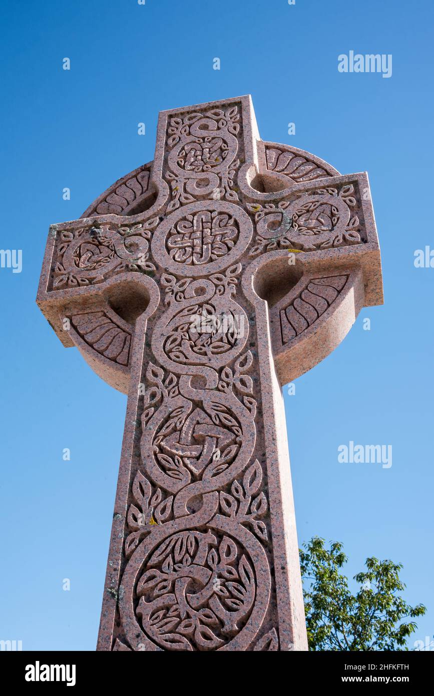 Croix de Centenery celtique sur la place Colquhoun, Helensburgh Banque D'Images