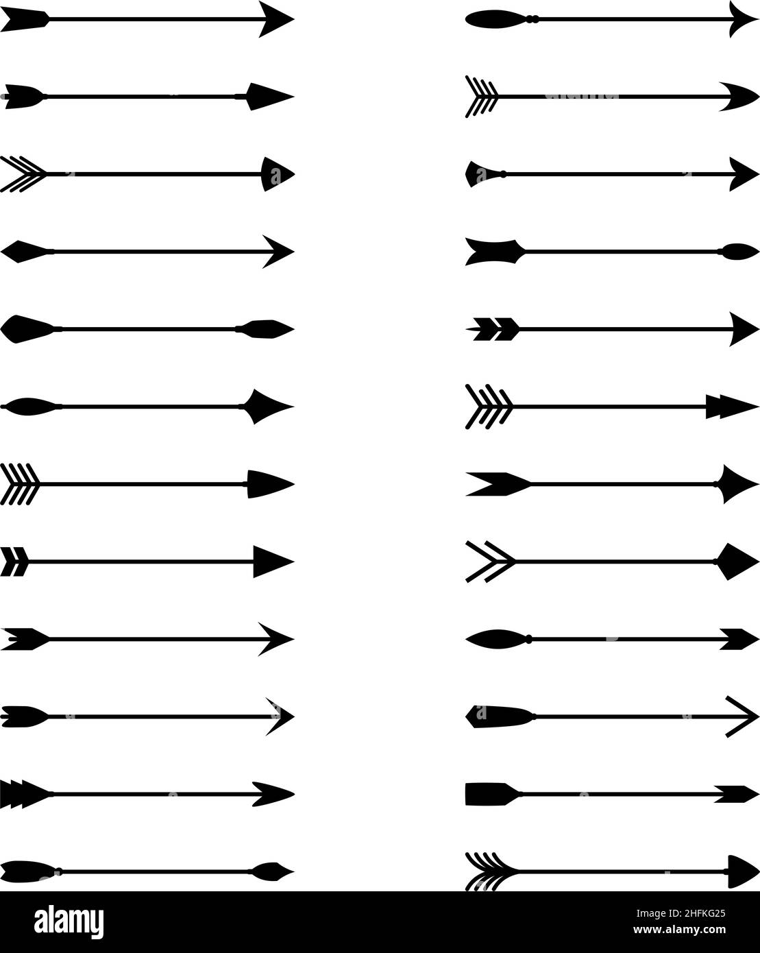 Ensemble de flèches sur fond blanc, illustration vectorielle Illustration de Vecteur