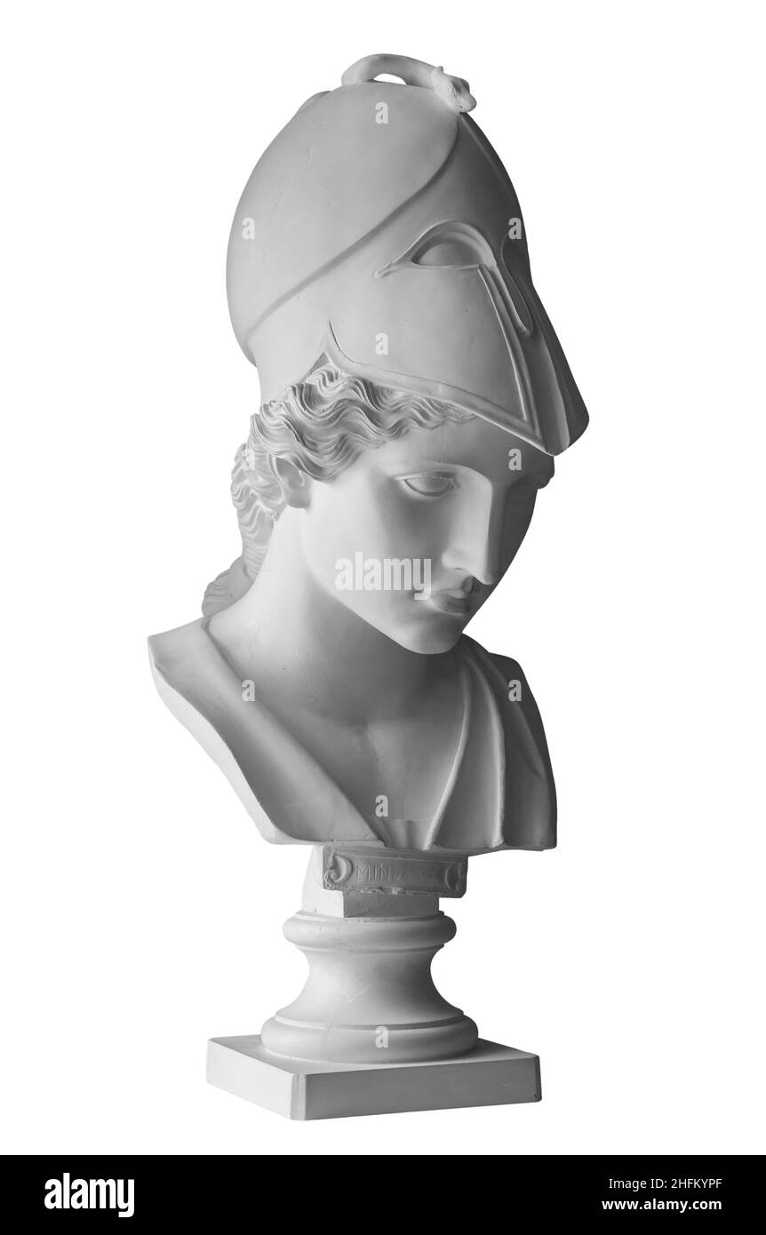 Minerva déesse romaine de la sagesse et de la guerre stratégique, de la justice, du droit, de la victoire, et sponsor des arts, du commerce et de la stratégie.Buste ancien isolé sur un Banque D'Images Minerva déesse romaine de la sagesse et de la guerre stratégique, de la justice, du droit, de la victoire, et sponsor des arts, du commerce et de la stratégie.Buste ancien isolé sur un Banque D'Images