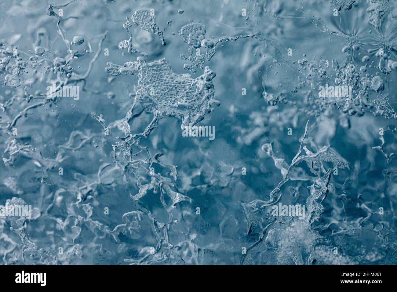 bulles d'air piégées à l'intérieur d'un glacier Banque D'Images