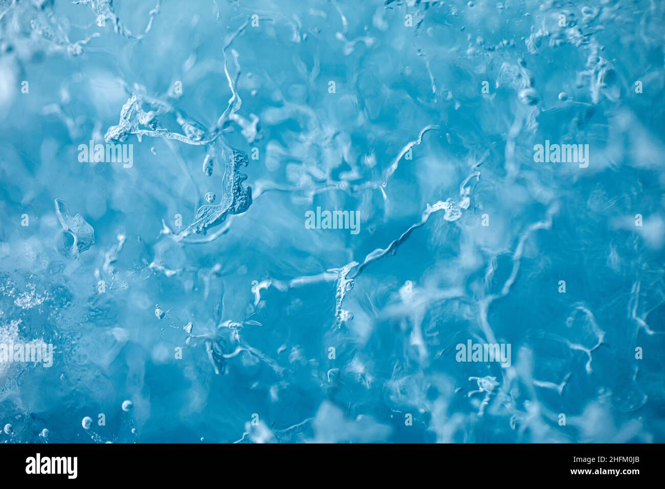 bulles d'air piégées à l'intérieur d'un glacier Banque D'Images