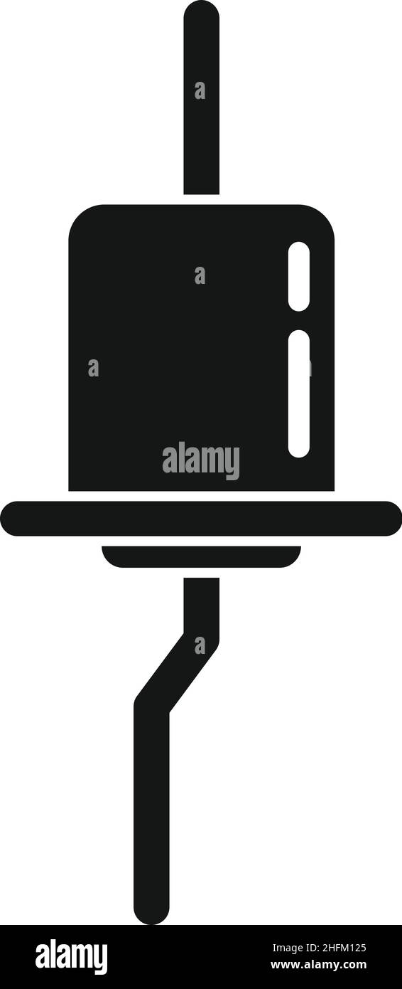 Panneau diode icône vecteur simple.Lampe à semi-conducteurs.Puissance de résistance Illustration de Vecteur