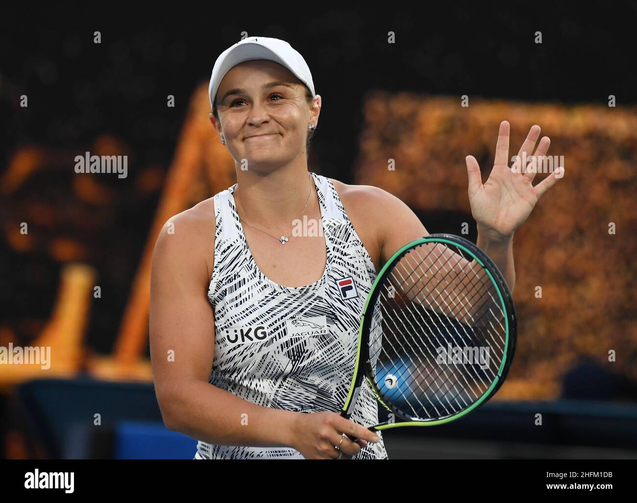 Melbourne, Australie.17th janvier 2022.Rod laver Arena Melbourne Park Day 1 Ash Barty (AUS) remporte le premier tour du match Credit: Roger Parker/Alay Live News Banque D'Images