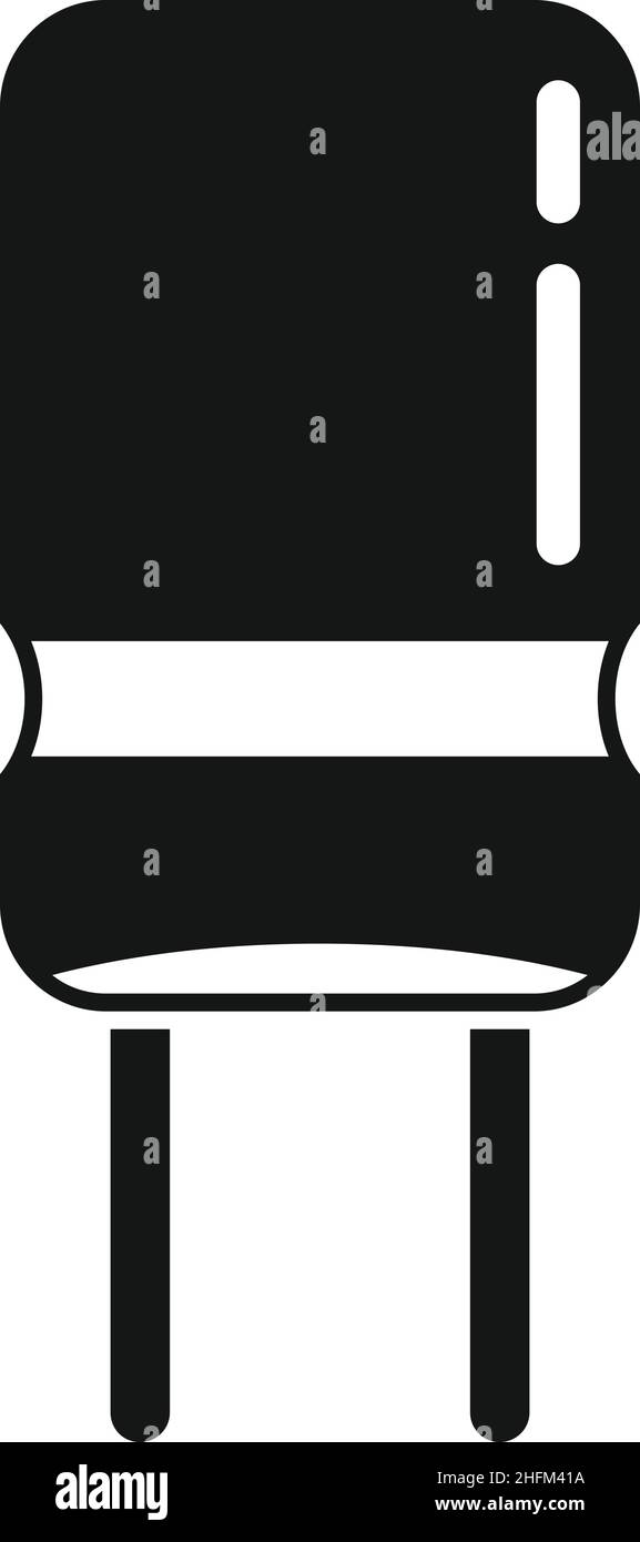 Icône de condensateur à transistor vecteur simple.Résistance électrique.Composant du circuit Illustration de Vecteur