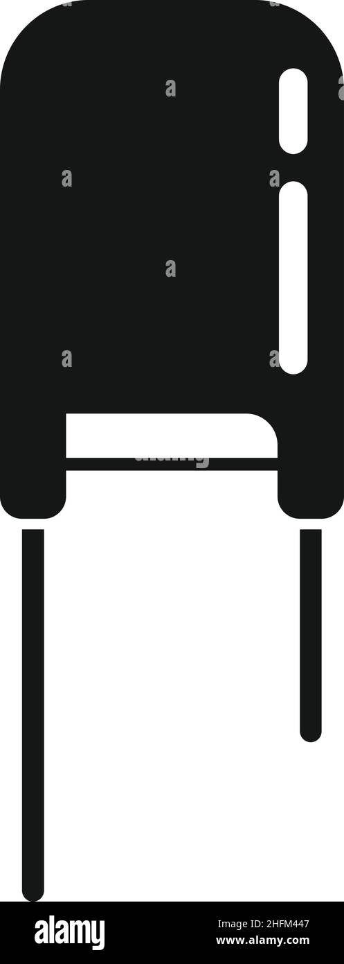 Icône de condensateur Microchip vecteur simple.Composant électrique.Résistance du circuit Illustration de Vecteur