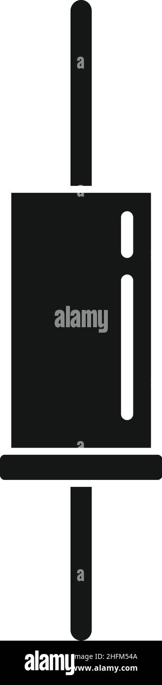 Technologie condensateur icône vecteur simple.Résistance de composant.Courant céramique Illustration de Vecteur