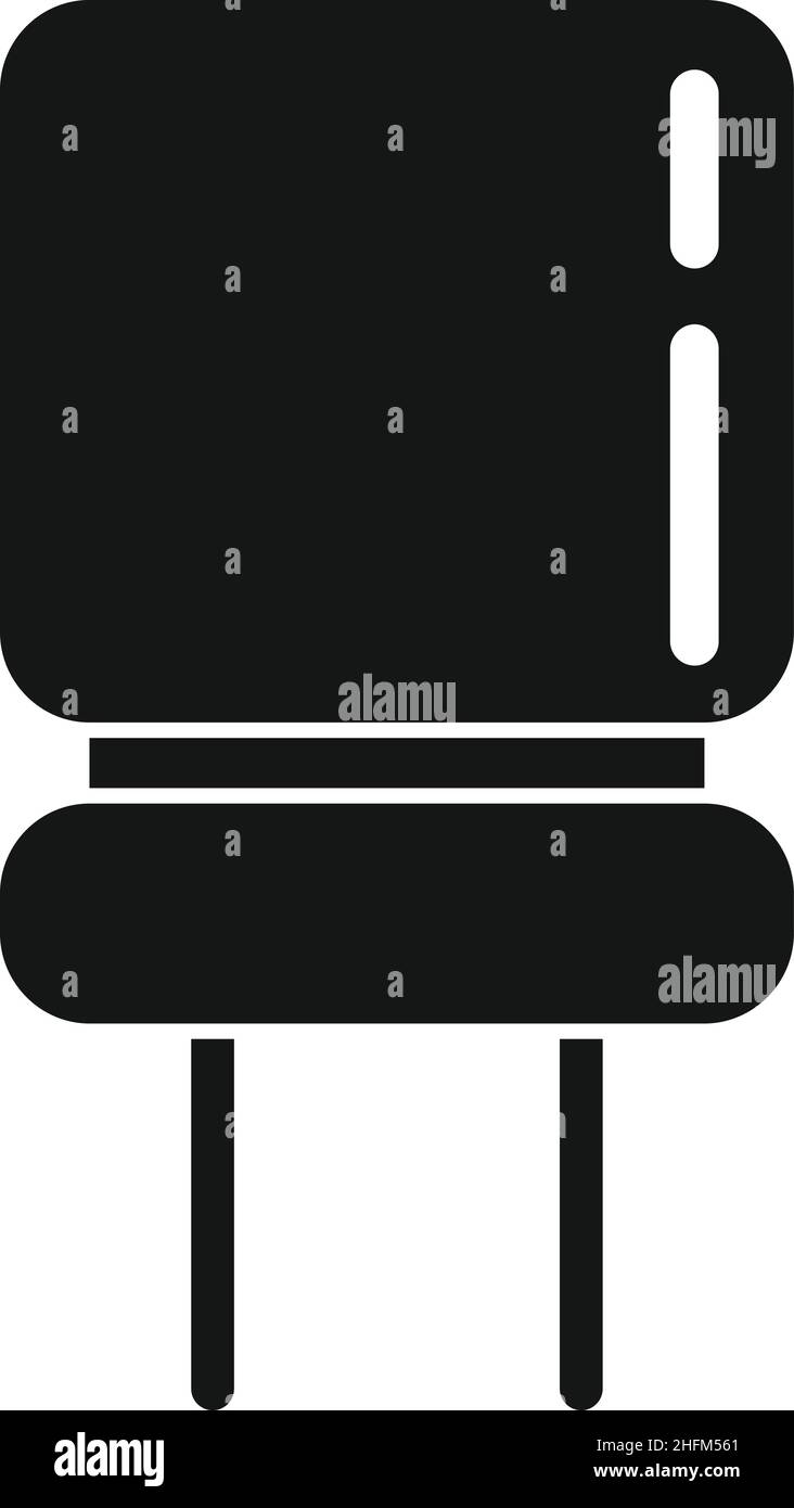 Icône de condensateur de résistance vecteur simple.Puce de diode.Micropuce électronique Illustration de Vecteur