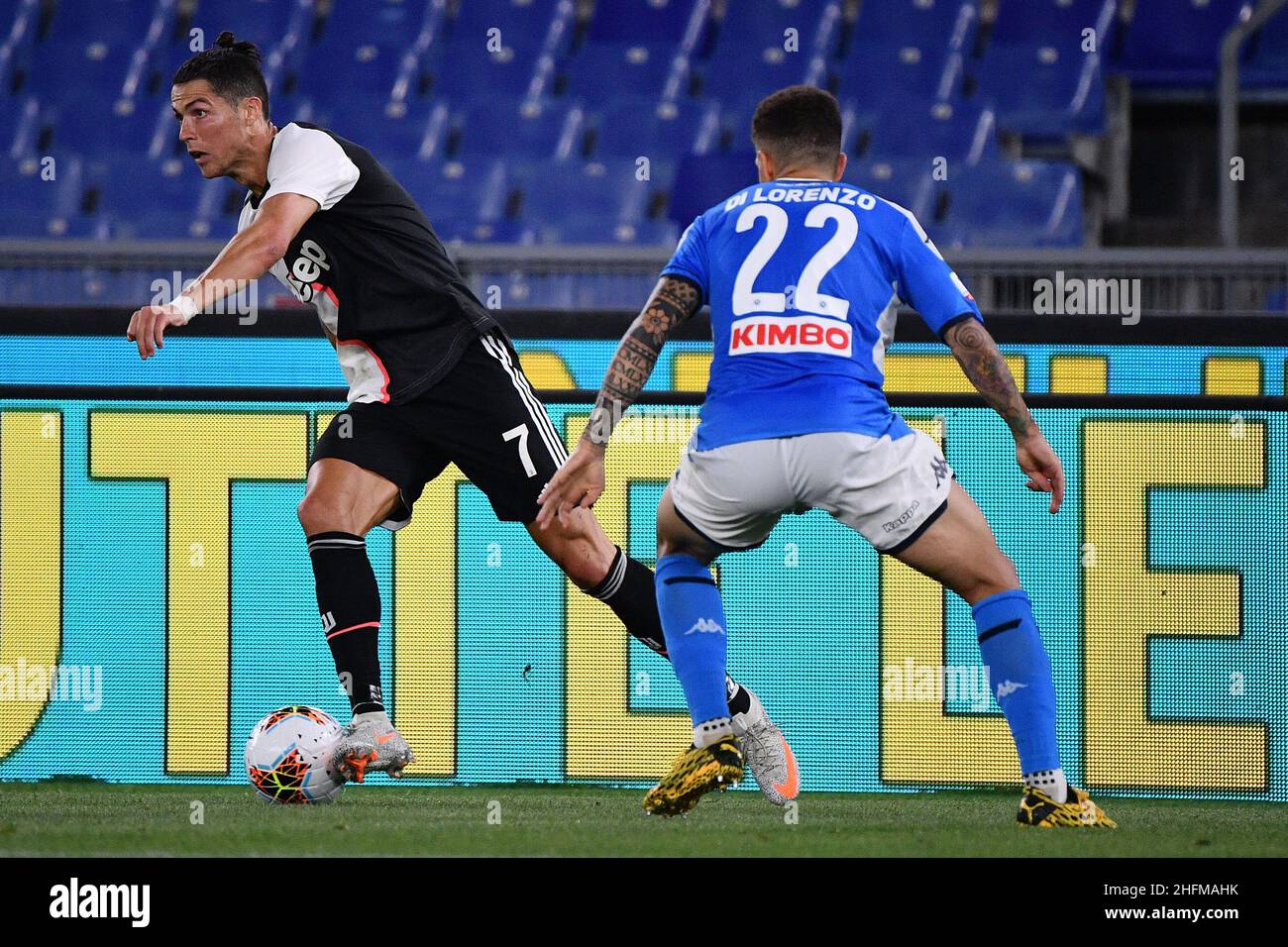 Alfredo Falcone - Lapresse 17/06/2020 Roma (Italie) Sport Soccer Juventus - Napoli Italian Coca cola Cup final match 2019 2020 - Olimpico Stadium of Roma in the pic:Ronaldo Banque D'Images