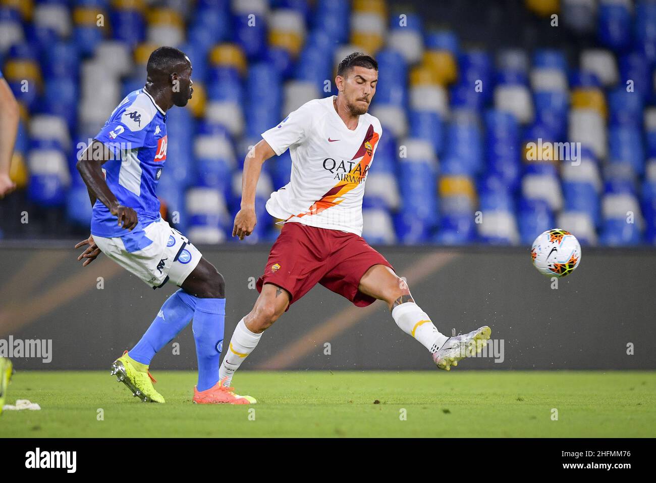 Fabio Rossi/AS Roma/Lapresse 05/07/2020 Naples (Italie) Sport Soccer Napoli-Roma Ligue italienne de football série A Tim 2019/2020 - Stade San Paolo dans la photo: Banque D'Images