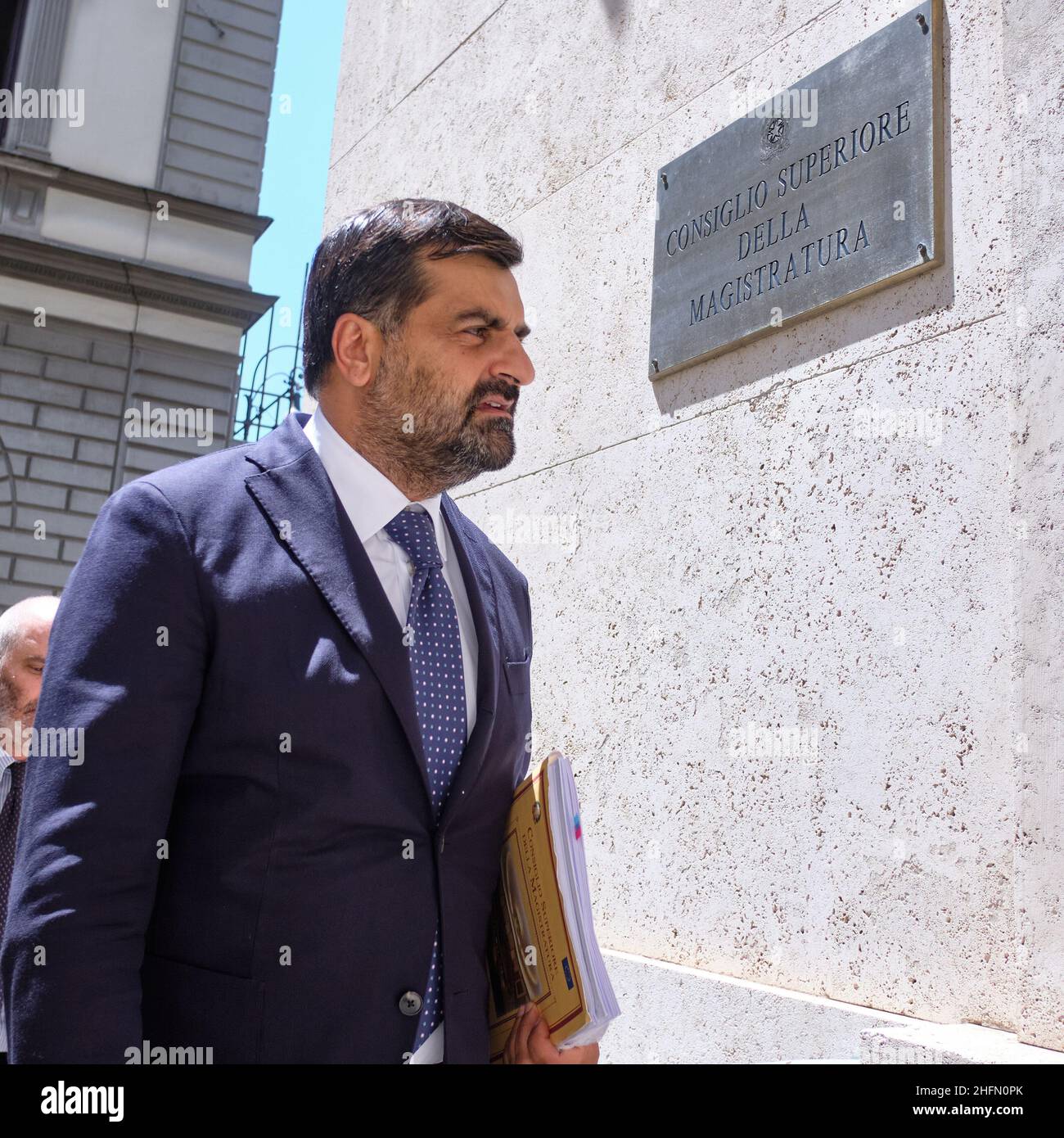 Foto Mauro Scrobogna /Lapresse 21-07-2020 Roma, Italia Cronaca Consiglio Superiore della Magistratura CSM - riunione commissione Scroinare caso Palamara Nella foto: Luca Palamara arriva alla sede del CSM photo Mauro disciplna /Lapresse 21 juillet 2020 et xA0;Rome, Italie Actualités Conseil supérieur de la magistrature de la CSM - réunion du comité disciplinaire dans l'affaire Palamara sur la photo: Luca Palamara arrive au CSM Banque D'Images