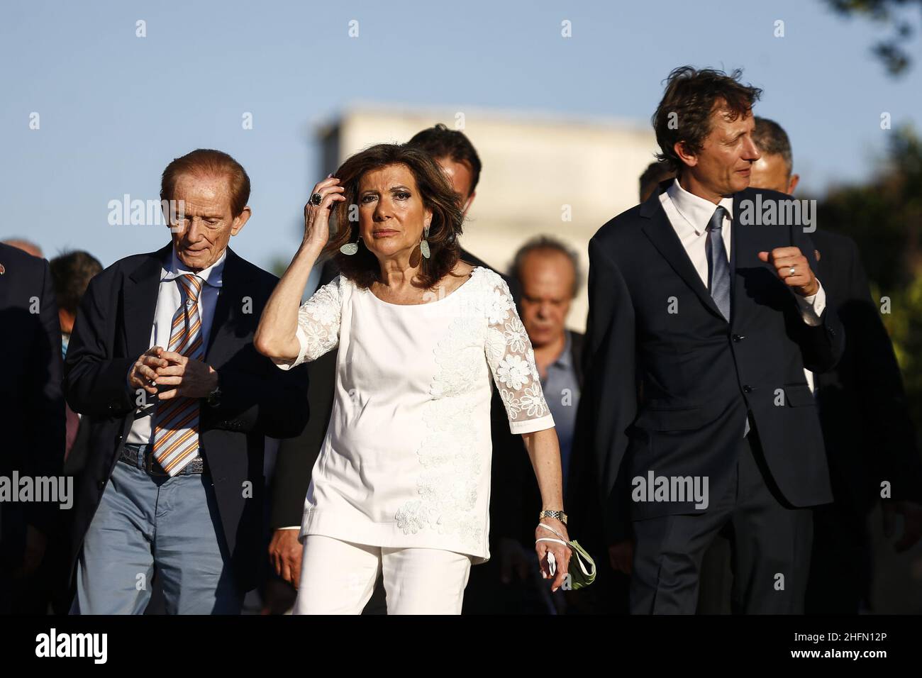 Cecilia Fabiano/Lapresse 21 juillet 2020 Rome (Italie) Actualités la Présidente du Sénat Maria Elisabetta Alberti Casellati visite le Forum romain et le Parc archéologique du Colisée sur le pic : Maria Elisabetta Alberti Casellati, Banque D'Images