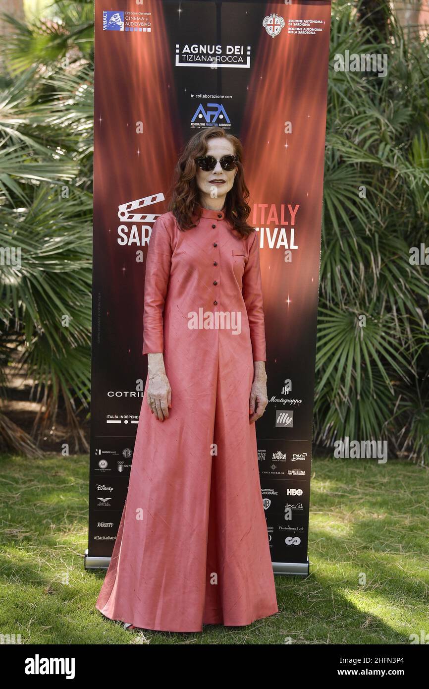 Appel "film Italie Sardegna Festival" - 3a edizione - jour 3.Nella foto:Isabelle Huppert photo Lapresse - Fabio Ferrari 25 juillet 2020 Cagliari, Italie Entertainment appel photo "Filming Italy Sardegna Festival" - édition 3rd - jour 3.Dans la photo: Isabelle Huppert Banque D'Images