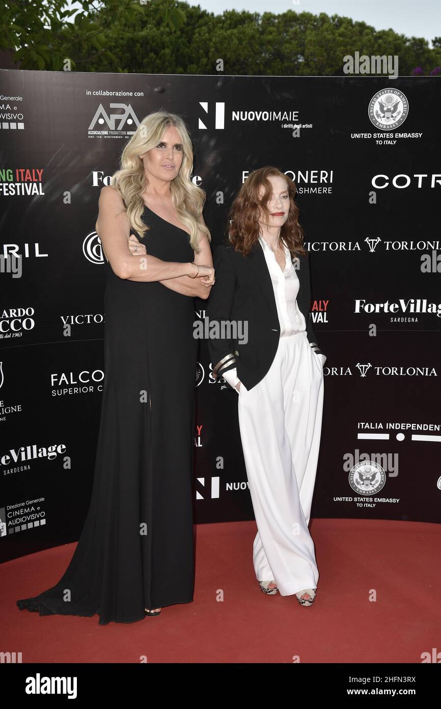 Lapresse - Fabio Ferrari 25 juillet 2020 Cagliari, Italie divertissement troisième soirée 'Filming Italy Sardegna Festival' - édition 3rd.Dans la photo: Isabelle Huppert Banque D'Images