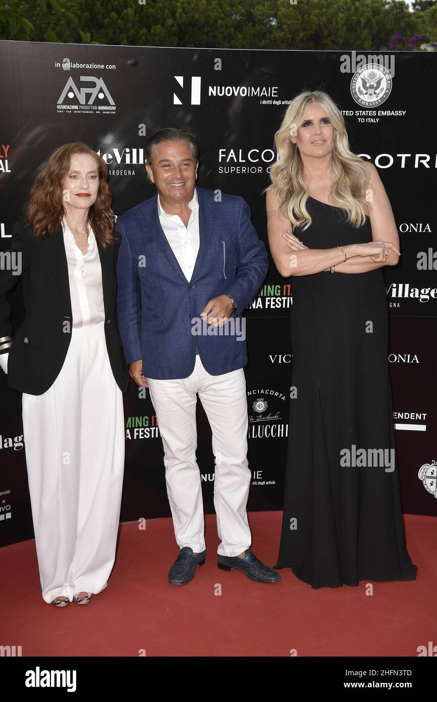 Lapresse - Fabio Ferrari 25 juillet 2020 Cagliari, Italie divertissement troisième soirée 'Filming Italy Sardegna Festival' - édition 3rd.Dans la photo: Isabelle Huppert Banque D'Images