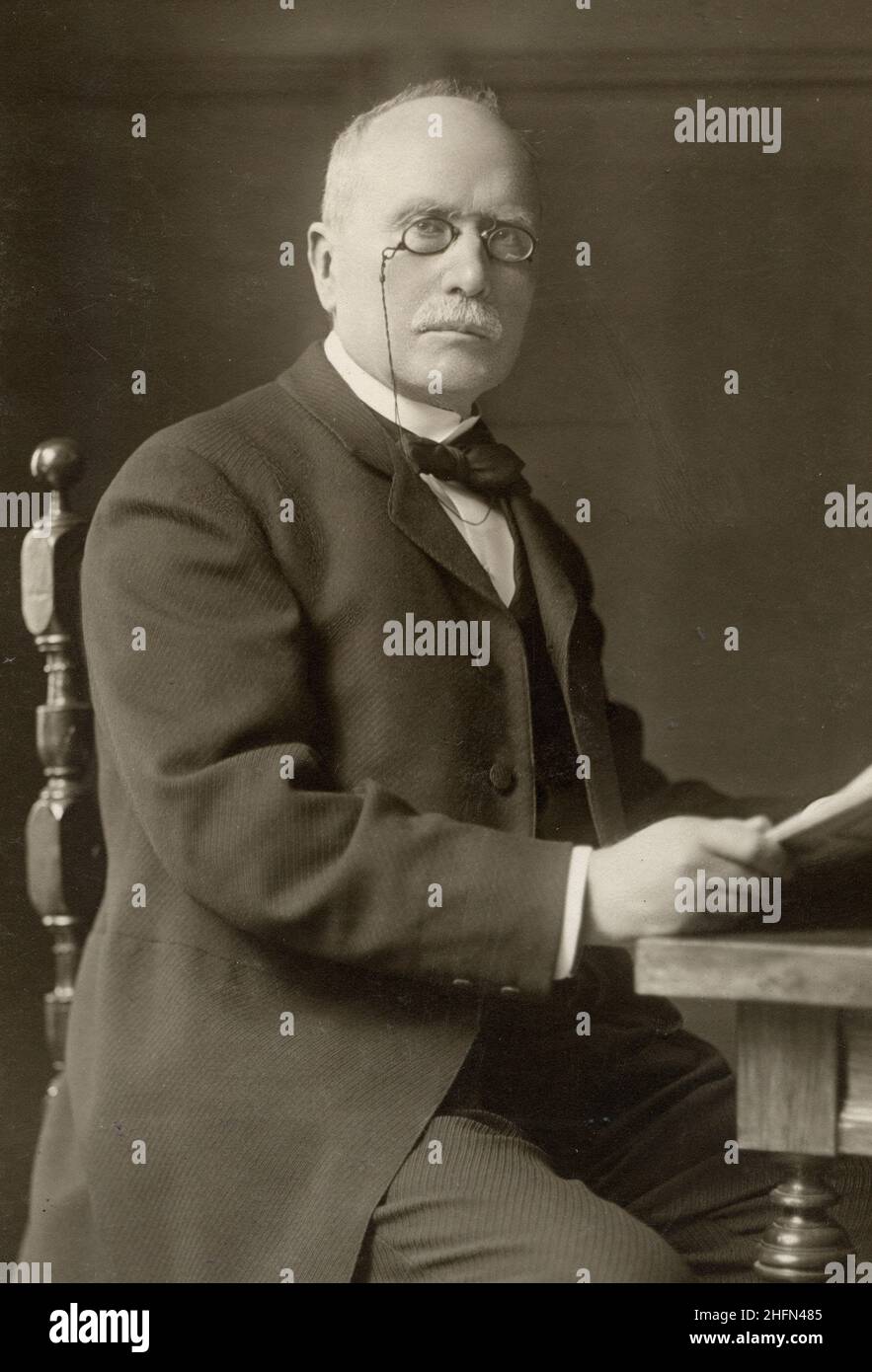 Portrait d'Edouard Branly (1844-1940) physicien francais. Banque D'Images