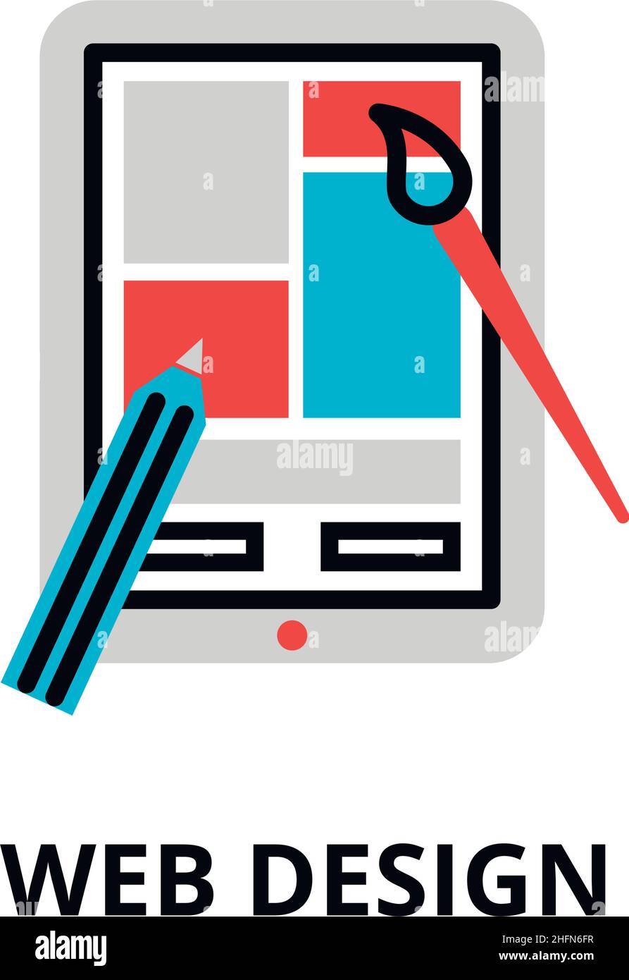 Illustration vectorielle de conception de ligne moderne et modifiable, concept d'icône de conception Web, pour la conception graphique et Web Illustration de Vecteur