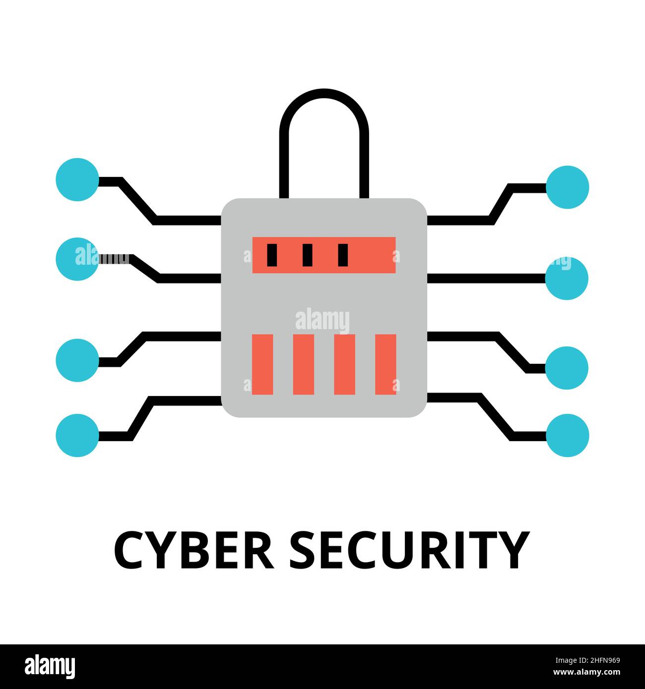 Illustration moderne de vecteur de conception plate, icône de cyber-sécurité, pour le graphisme et le web design Illustration de Vecteur Illustration moderne de vecteur de conception plate, icône de cyber-sécurité, pour le graphisme et le web design Illustration de Vecteur