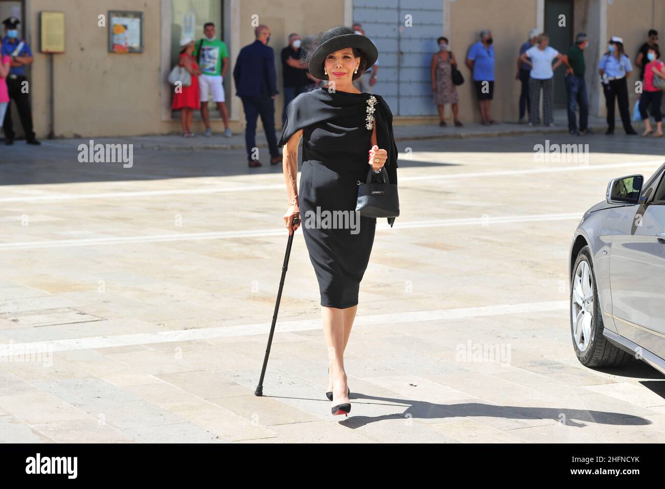 Lapresse - Jennifer Lorenzini 20 août 2020 Cetona - si - (Italie) Actualités funérailles de Cesare Romiti - Cetona - Sienne dans le cadre de la photo: Marisela Federici Banque D'Images