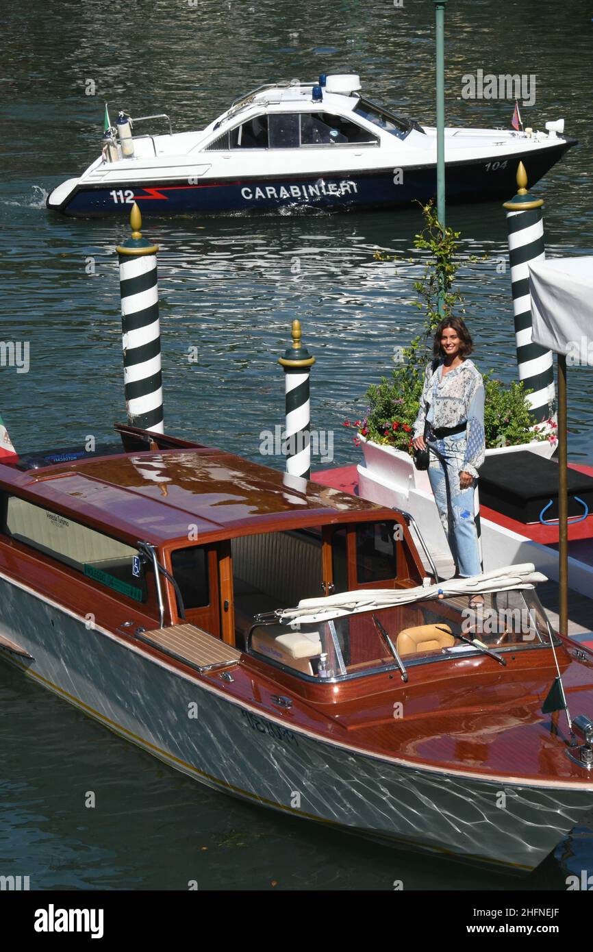 Piergiorgio Pirrone - Lapresse 2020-09-02 Venise 77th Venise Filmfestival le modèle américain de haut niveau, Taylor Hill arrive à l'Excelsior Hotel. Sur la photo: Taylor Hill Banque D'Images