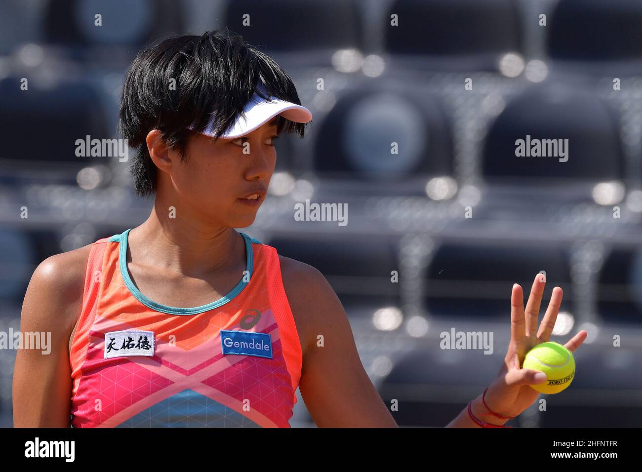 Alfredo Falcone - Lapresse 14/09/2020 Roma (Italie) Sport tennis Internazionali BNL d'Italia 2020 dans le pic:Shuai Zhang Banque D'Images