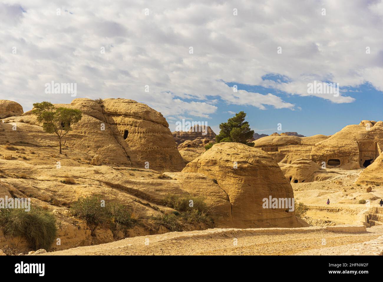 Chemin menant à l'ancienne ville de Petra en Jordanie Banque D'Images