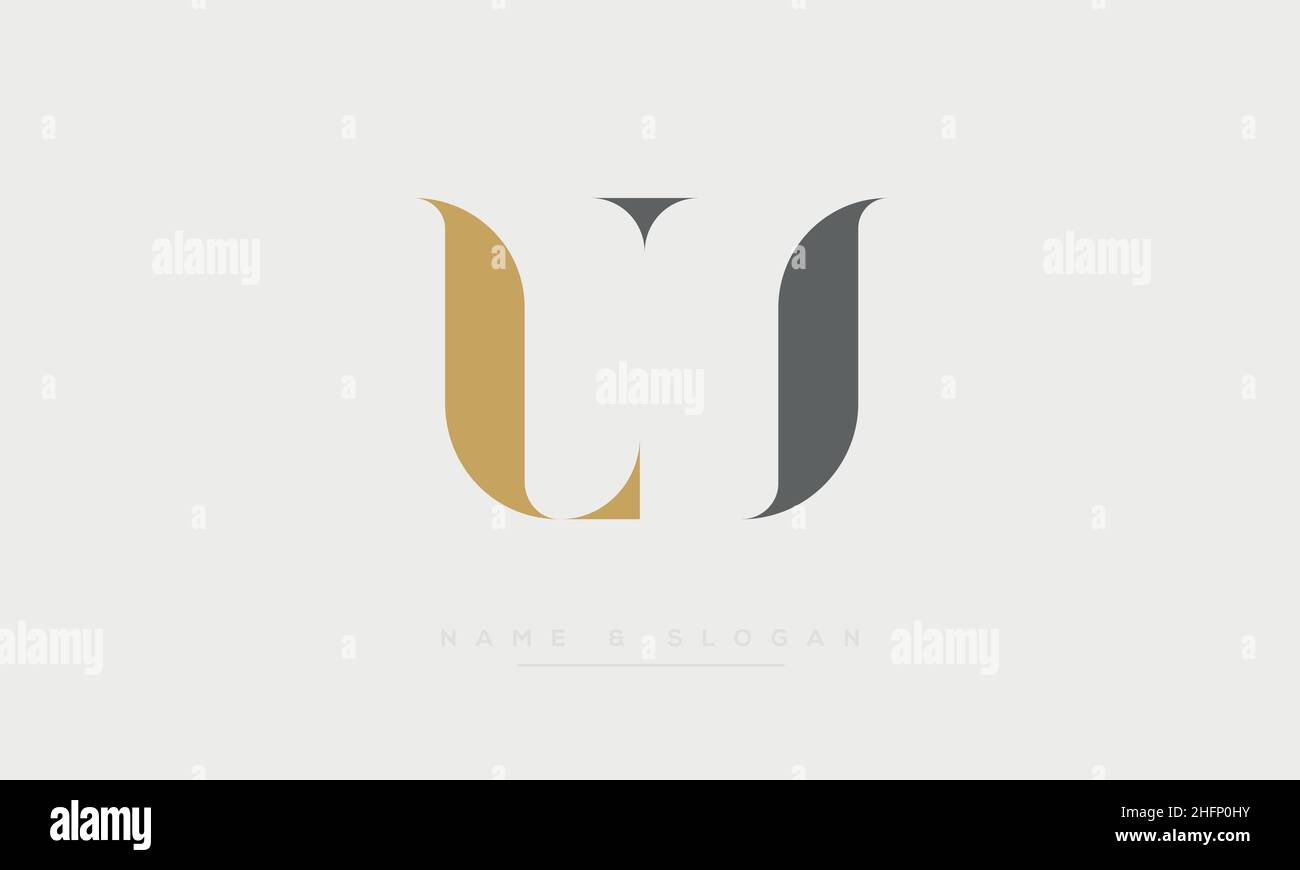 Lettre abstraite moderne LU, logo UL.Vecteur d'icône UL minimal, basé sur UL initial Illustration de Vecteur