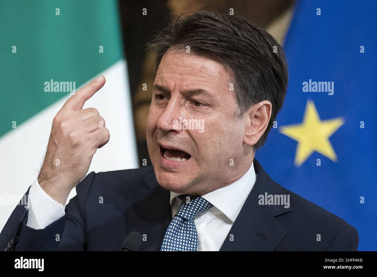 Roberto Monaldo / Lapresse 29-09-2020 Rome (Italie) Palais Chigi - le Premier ministre Giuseppe Conte rencontre le Président de la Confédération suisse Simonetta Sommaruga dans le cadre du pic Giuseppe Conte Banque D'Images