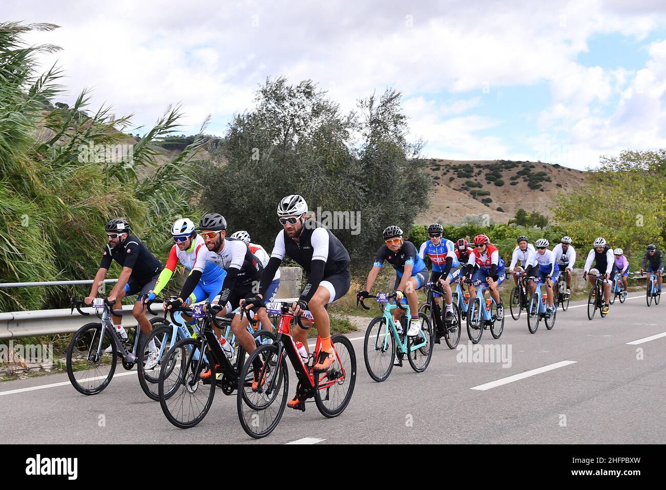 Lapresse/Alfredo Falcone 8 octobre 2020 de Montalbano Jonico à Matera (Italie) Sport Cyclisme Giro d'Italia 2020, Giro E - 5 étape dans le pic: Giro E étape 5 Banque D'Images