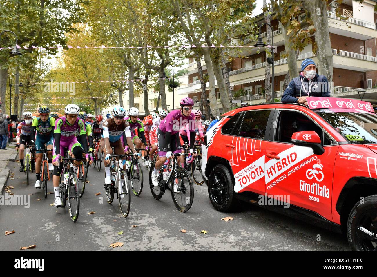 Massimo Paolone/Lapresse 16 octobre 2020 Italie Sport Cycling Giro d'Italia 2020 - 103th Edition - Stage 13 - de Cervia à Monselice dans le pic: Le départ de Cervia Banque D'Images