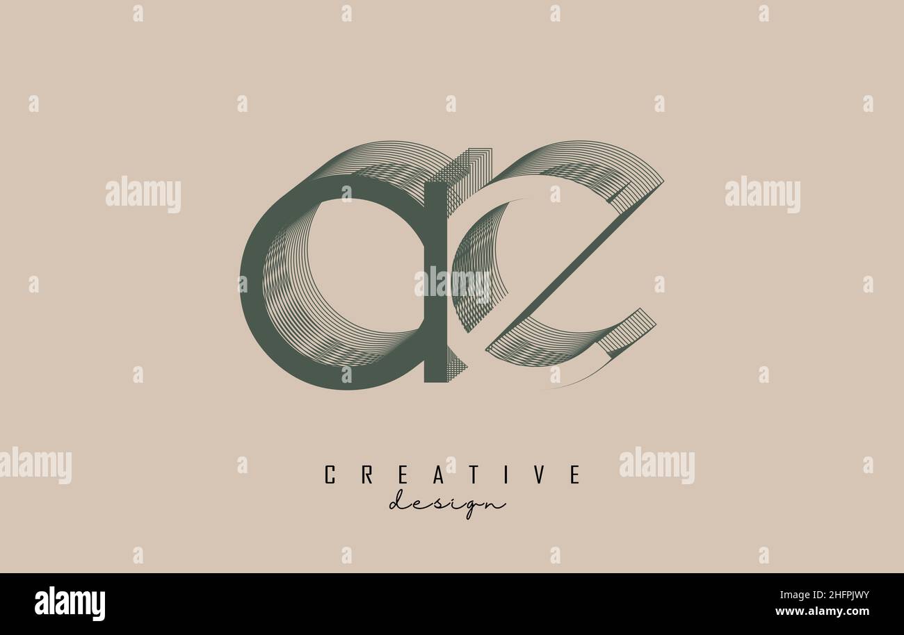 Image filaire AE Letter logo Design en deux couleurs.Illustration vectorielle créative avec cadre filaire et miroir.Logo couleurs pastel. Illustration de Vecteur