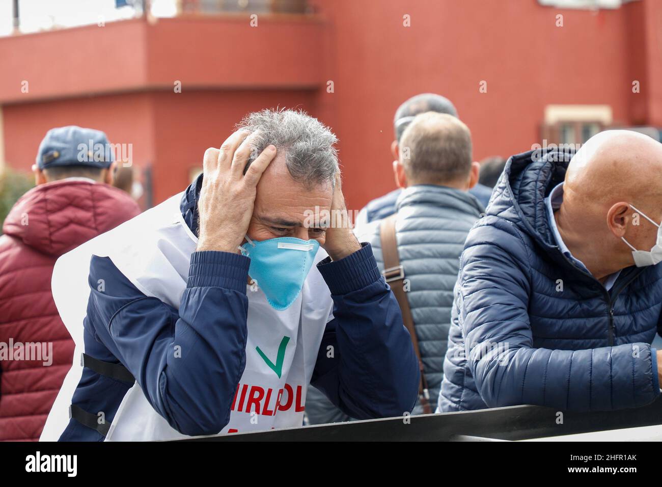 Fabio Sasso/Lapresse 28 octobre 2020 Naples, Itay News Whirlpool cessera sa production à l'usine de Naples 31 octobre dans le cadre du pic: Protestation des travailleurs Banque D'Images