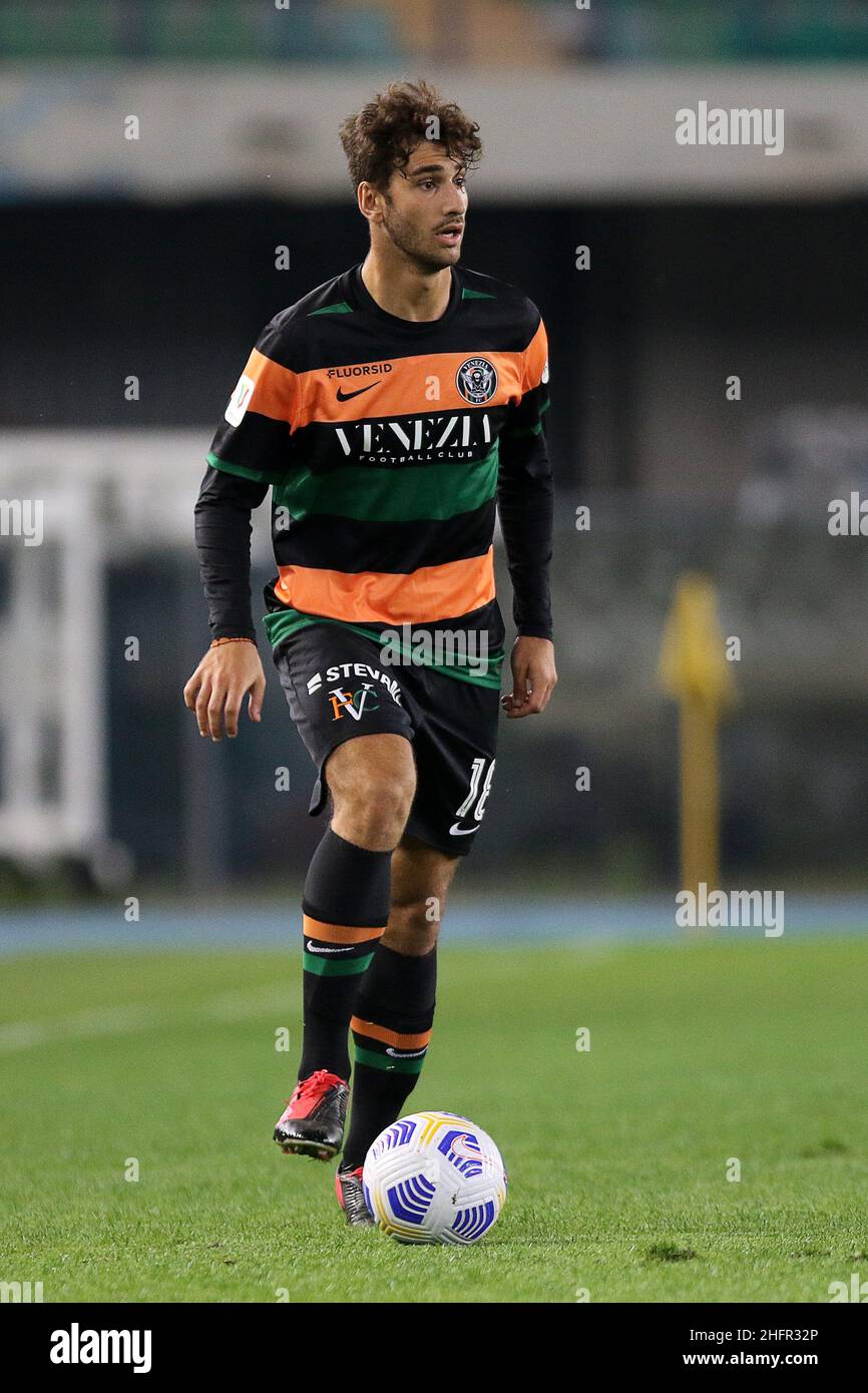 Paola Garbuio/Lapresse 28 octobre 2020 Vérone, Italie football sportif Hellas Verona vs Venezia - Italian Cup- 2020/2021 - Stade Bentegodi.Dans la photo: rossi domenico Banque D'Images