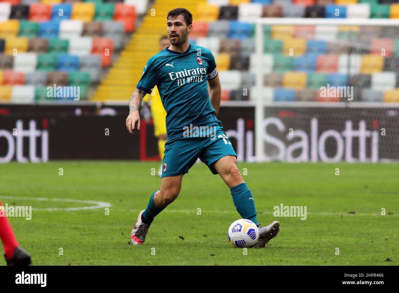 Andrea Bressanutti/Lapresse 01 novembre 2020 Udine, Italie football sportif Udinese vs Milan - Ligue italienne de football A Tim 2020/2021 - Stade Dacia Arena dans le pic: romagnoli Banque D'Images