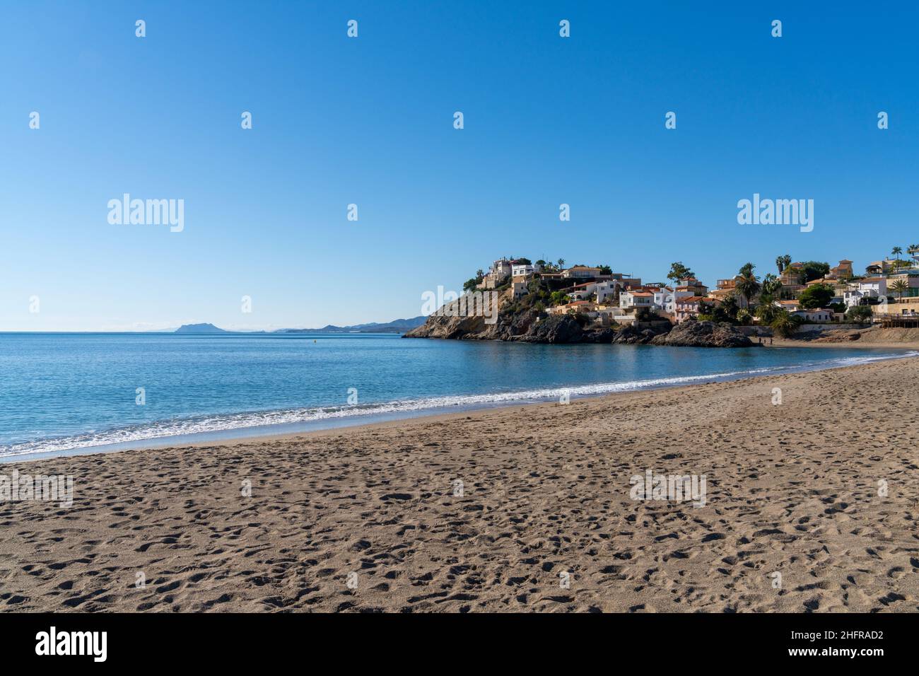 Bolnuevo, Espagne - 7 janvier 2022 : vue sur la plage de Bolnuevo sur la Costa Calida de Murcia, dans le sud de l'Espagne Banque D'Images