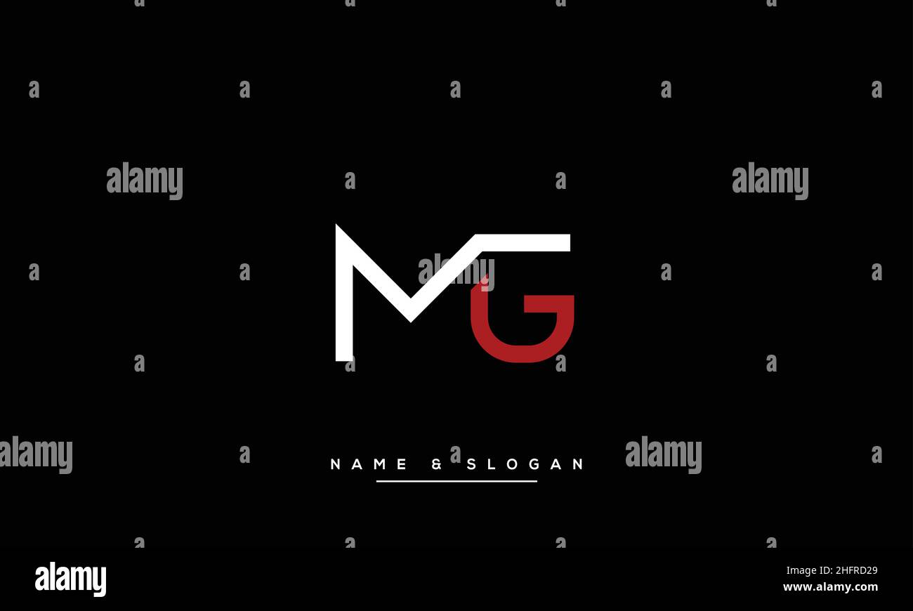 MG, GM lettres abstraites monogramme de logo Illustration de Vecteur