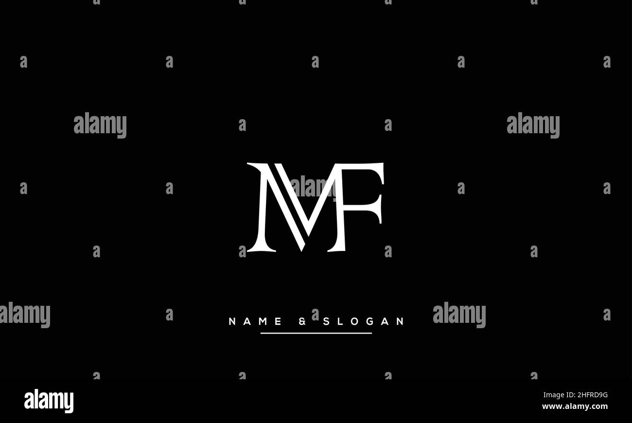 MF, FM lettres abstraites logo monogramme Illustration de Vecteur