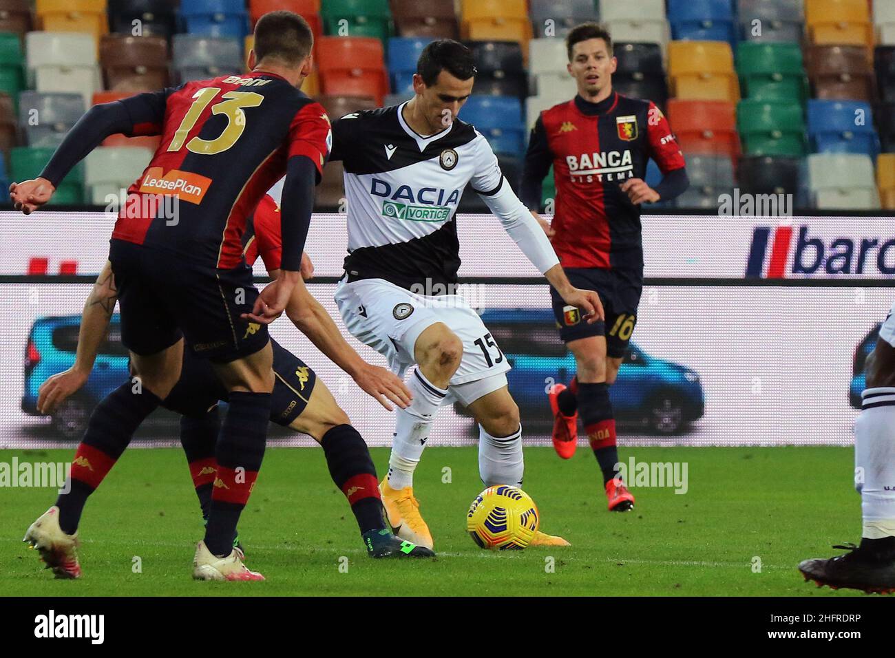 Andrea Bressanutti/Lapresse 22 novembre 2020 Udine, Italie football sportif Udinese vs Gênes - Ligue italienne de football A Tim 2020/2021 - Stade Dacia Arena dans le pic: Lasagna kevin Banque D'Images