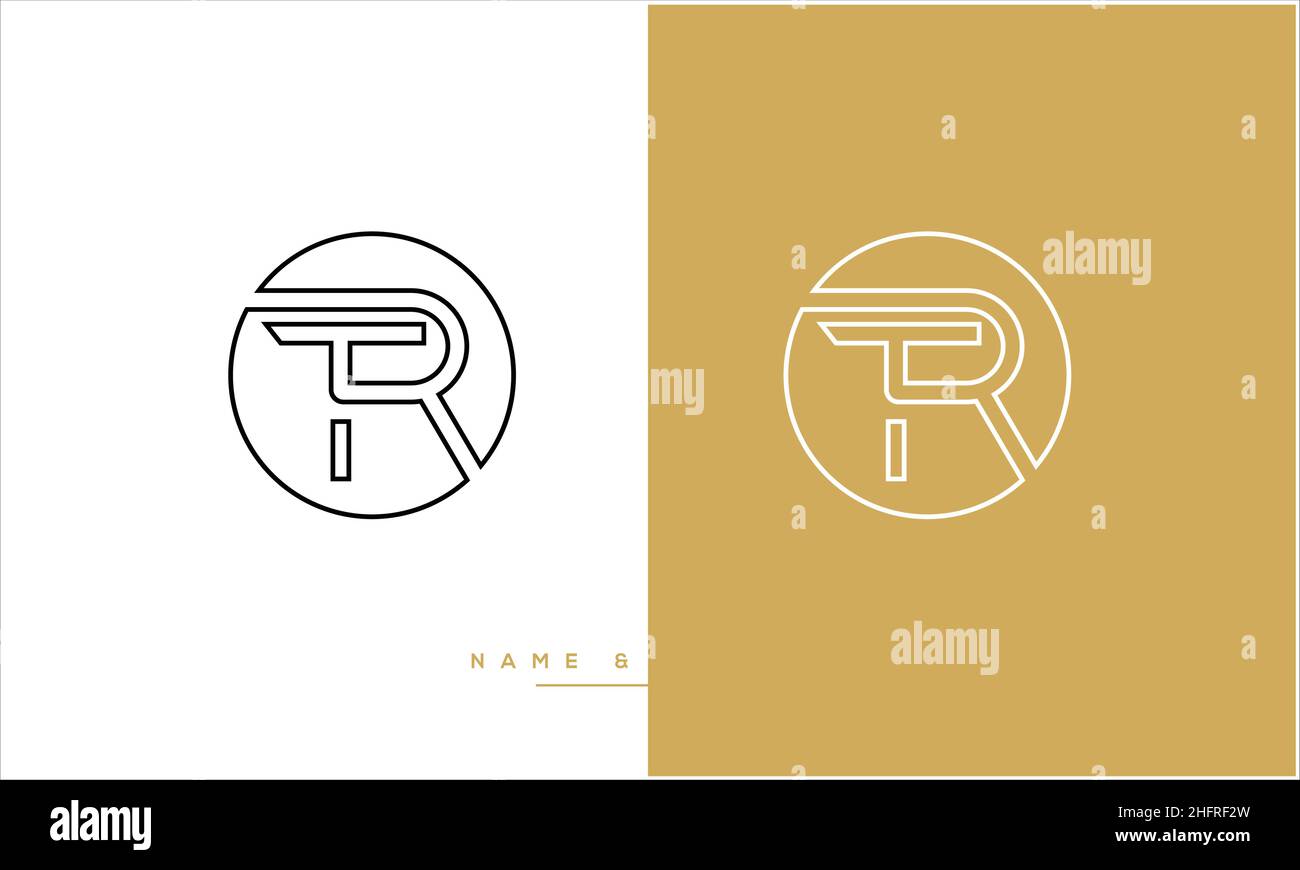 TR.RT Abstract Letters logo monogramme Illustration de Vecteur