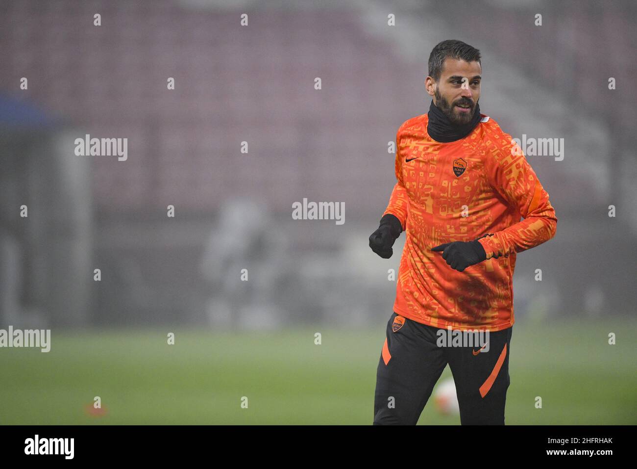 Fabio Rossi/AS Roma/Lapresse 26/11/2020 Cluj-Napoca (ROU) Sport CFR Soccer Cluj-Roma Europa League 2020/2021 - Stadio Constantin R&#X103;dulescu dans le pic: Leonardo Spinazzola Banque D'Images