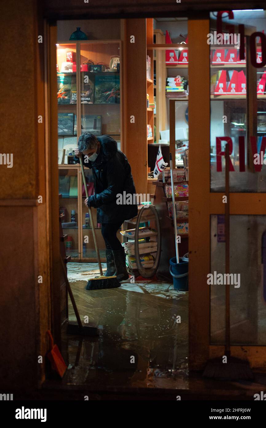 Alessandro Tocco/ Lapresse 28 novembre 2020,Bitti (NU) - Actualités en Sardaigne Italie - Sardaigne : inondations en Bitti dans le pic: Inondations en Bitti Banque D'Images