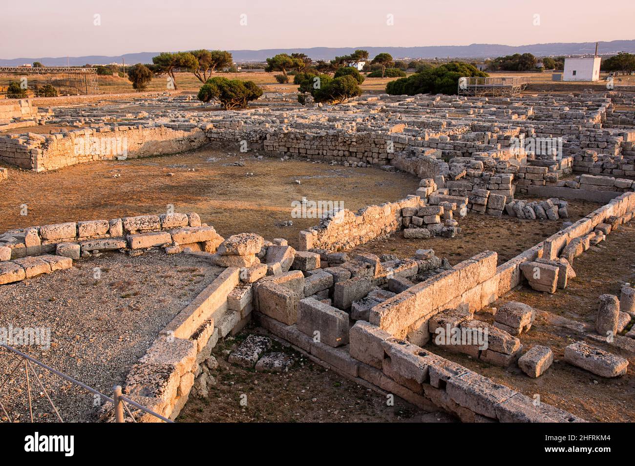 Vue de dessus des fouilles d'Egnazia à Puglia (Italie) Banque D'Images