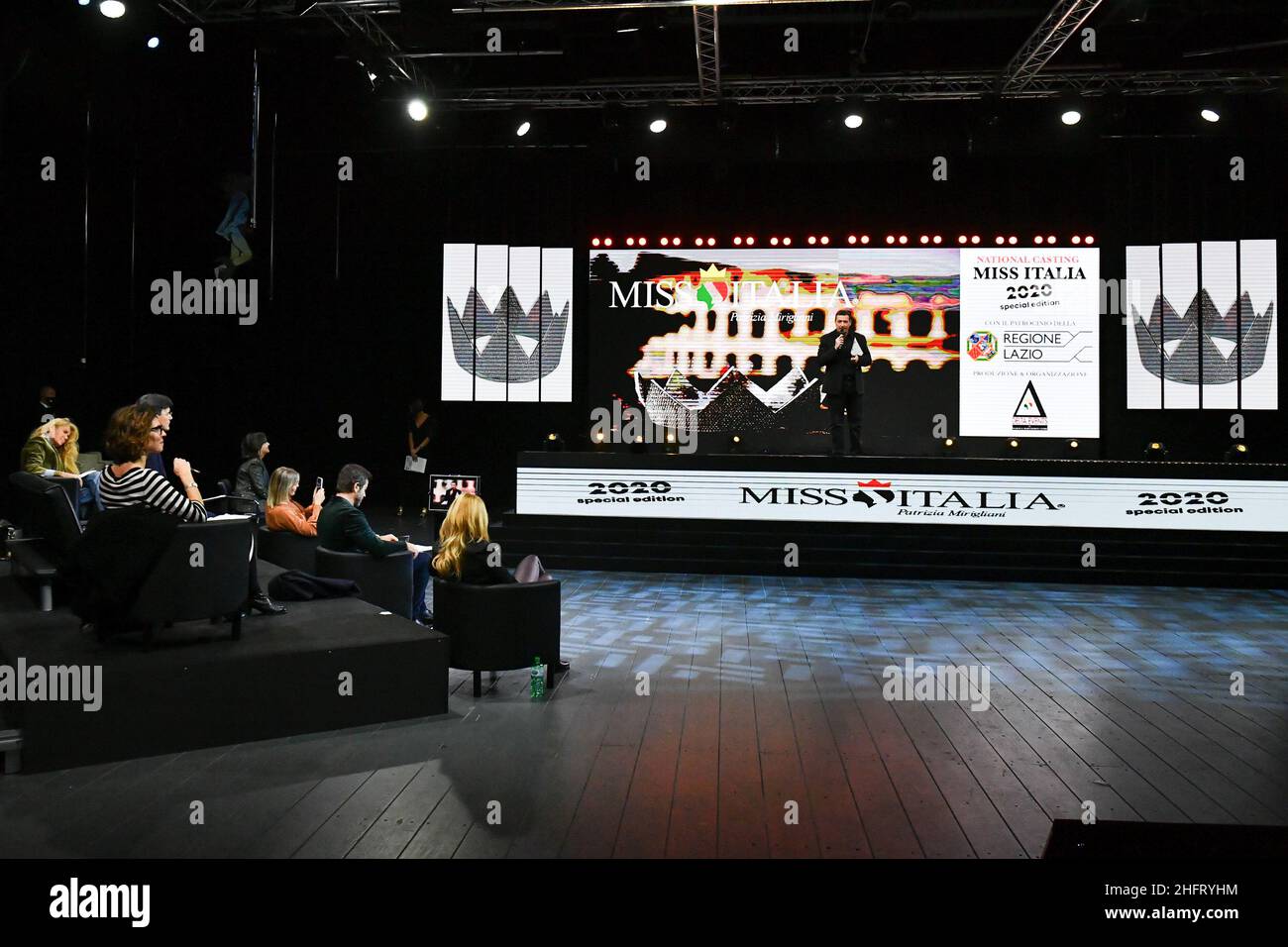 Lapresse/ Damiano Guberti 14-12-2020 Rome - Spazio Rossellini Polo Culturale Multidisciplinare Regionale photo tv show "Miss Italia 2020" 81esima Edizione dans la photo: Studio TV Banque D'Images
