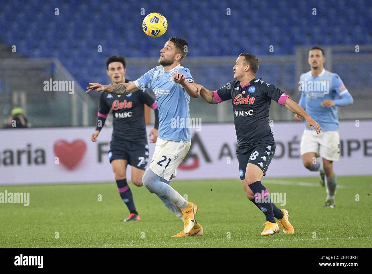 Fabrizio Corradetti / Lapresse 20st décembre 2020 Rome, Italie football Lazio vs Napoli - Championnat italien de football Ligue A TIM 2020/2021 - Stade Olimpico dans la photo: Banque D'Images