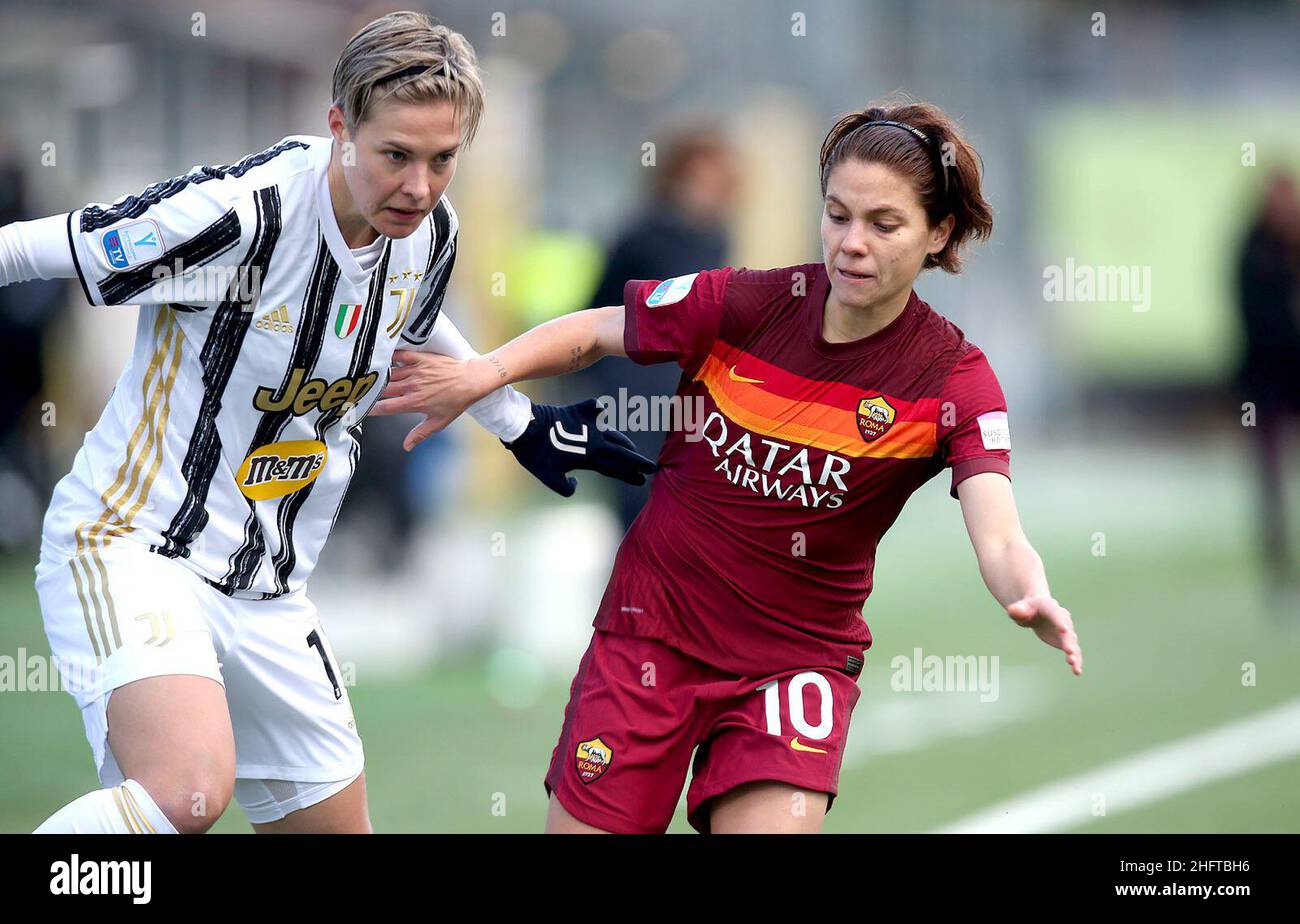 Foto Luciano Rossi/AS Roma/Lapresse 06 gennaio 2020 Chiavari, Italia sport Juventus vs Roma - Semifinale Supercoppa Italiana di Calcio femminile 2020/2021 al Comunale di Chiavari.nella foto:Manuela Giulianophoto Luciano Rossi/AS Roma/LaPresse06 janvier 2021 Chiavari, Italie Sport Soccer Juventus vs Roma - semi final féminine italienne Super Cup 2020/2021 - Stade "Comunale de Chiavari" Banque D'Images