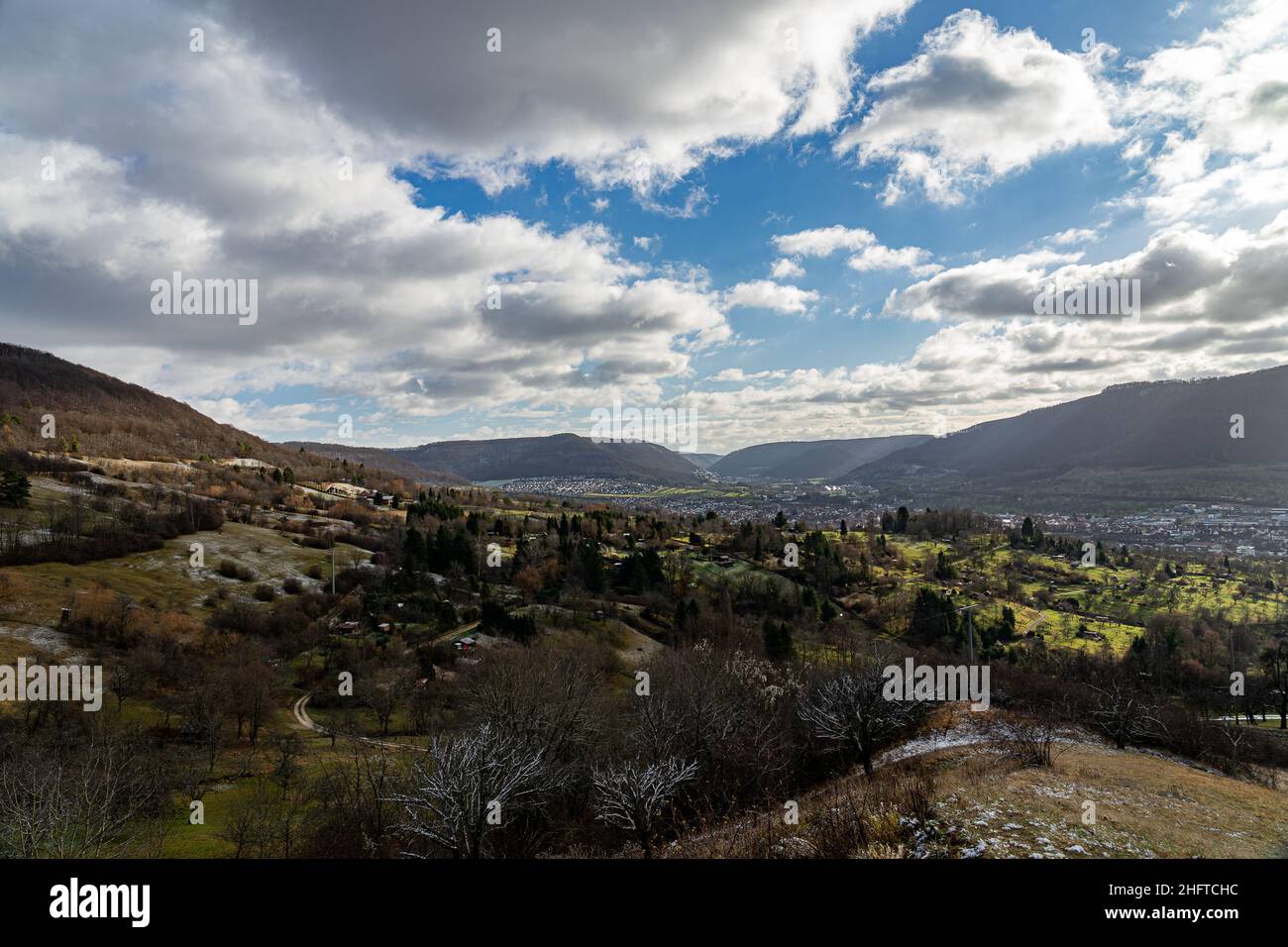 vue de kappishäuser sur l'ermstal Banque D'Images